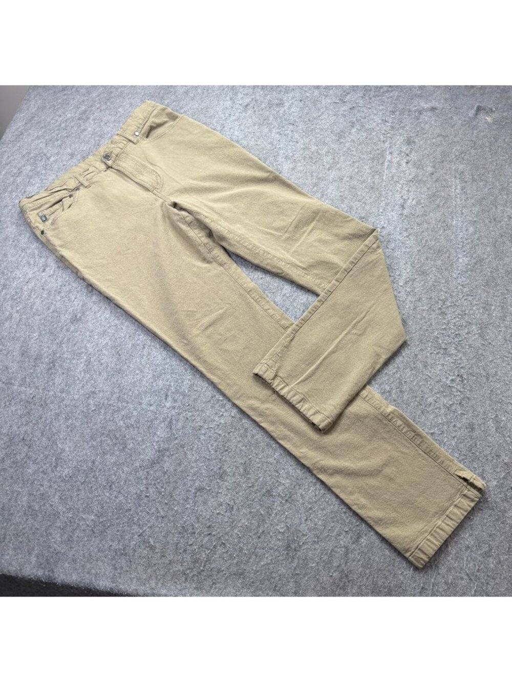 Free Fly Apparel 5-Pocket Pants Men 34 x 32* Beige Stretch Canvas Tapered Slim